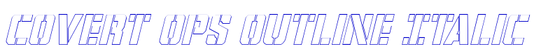 Covert Ops Outline Italic шрифт